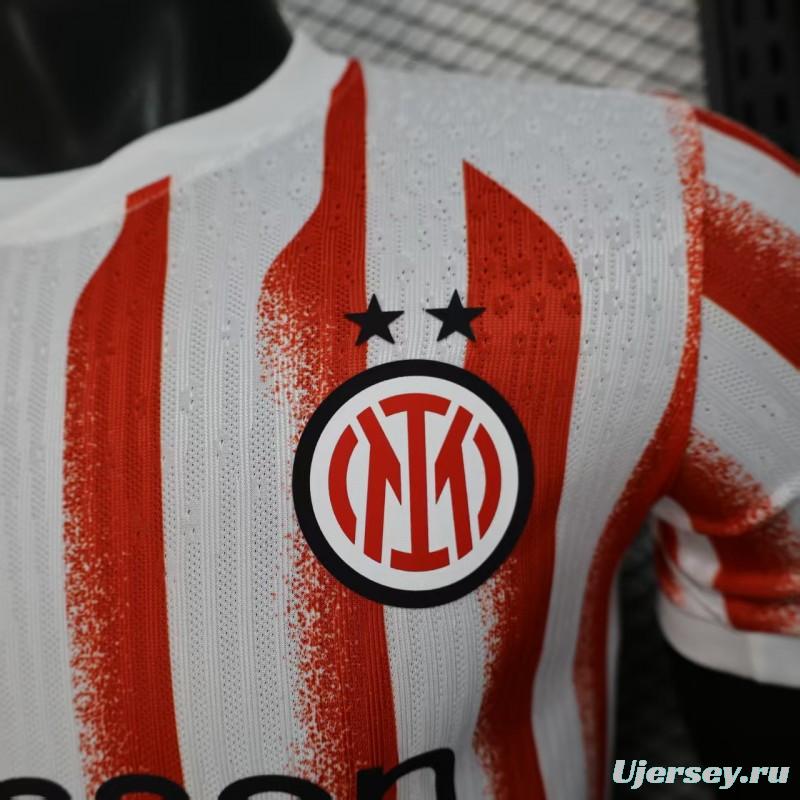 Player Version 25/26 Inter Milan Red/White Stripe Special Jersey