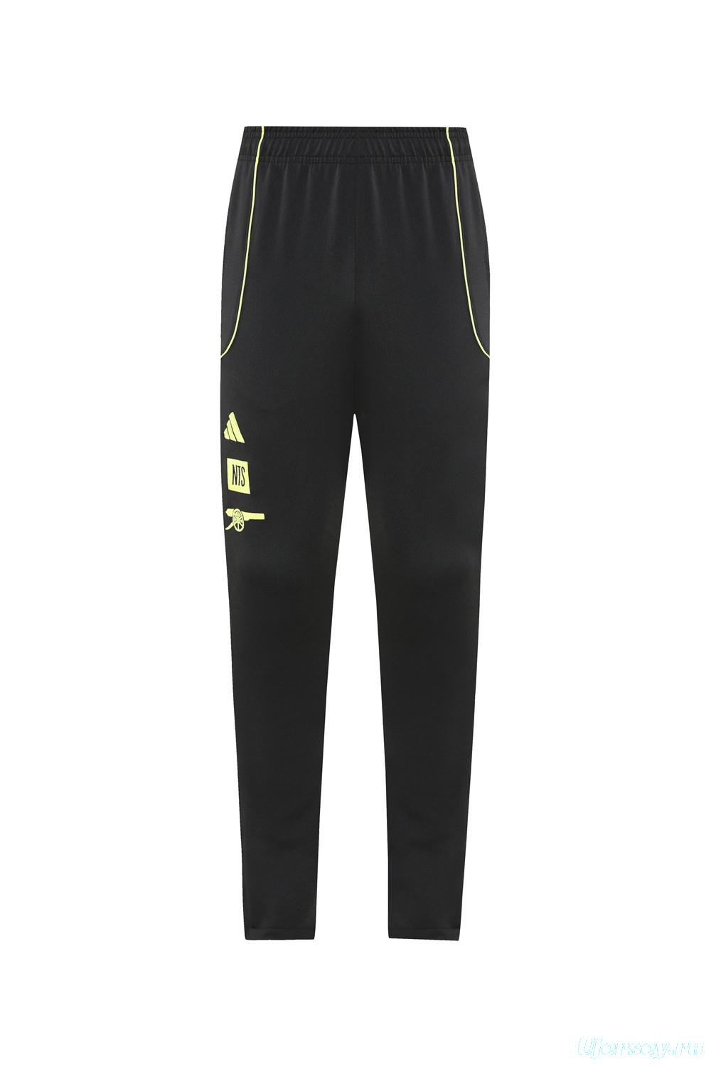 25/26 Arsenal Black Full Zipper Jacket + Long Pants