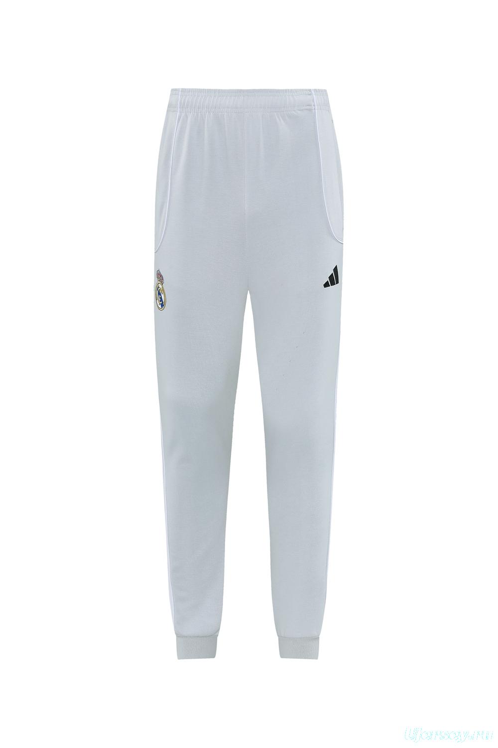 25/26 Real Madrid Hoodie Full Zipper Jacket + Long Pants