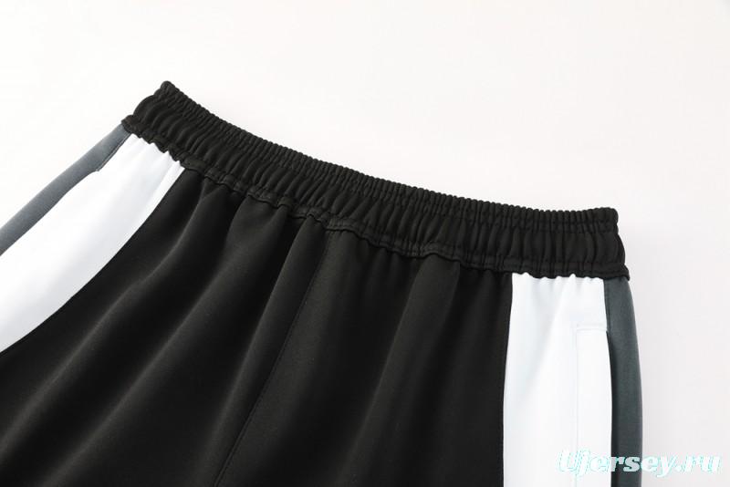 2025 Nike Air Black Tracksuit Set with Gray and White Accents Full Zipper Jacket + Long Pants