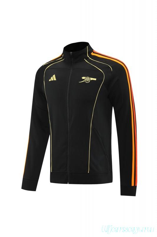 25/26 Arsenal Black Full Zipper Jacket + Long Pants