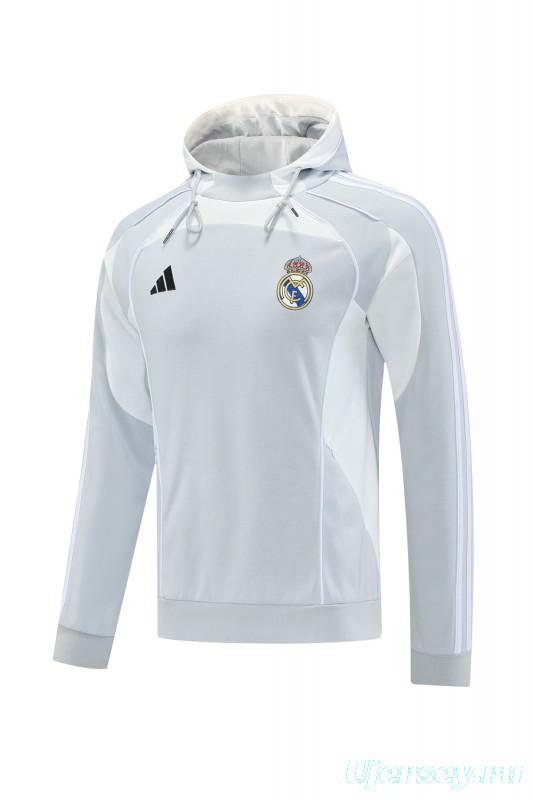 25/26 Real Madrid Hoodie Full Zipper Jacket + Long Pants