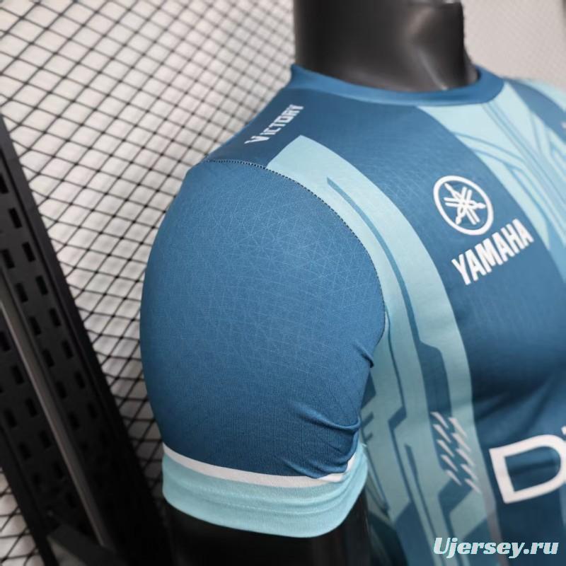 Player Version 25/26 Olympique de Marseille Blue with Geometric Stripes Jersey