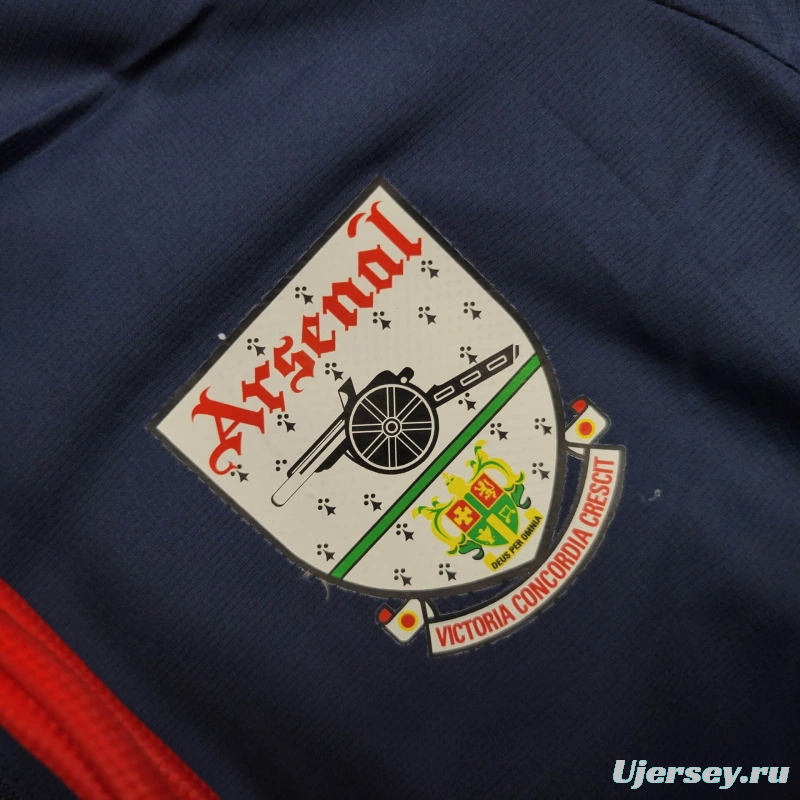 25/26 Arsenal Jacket Navy/Red Windbreaker