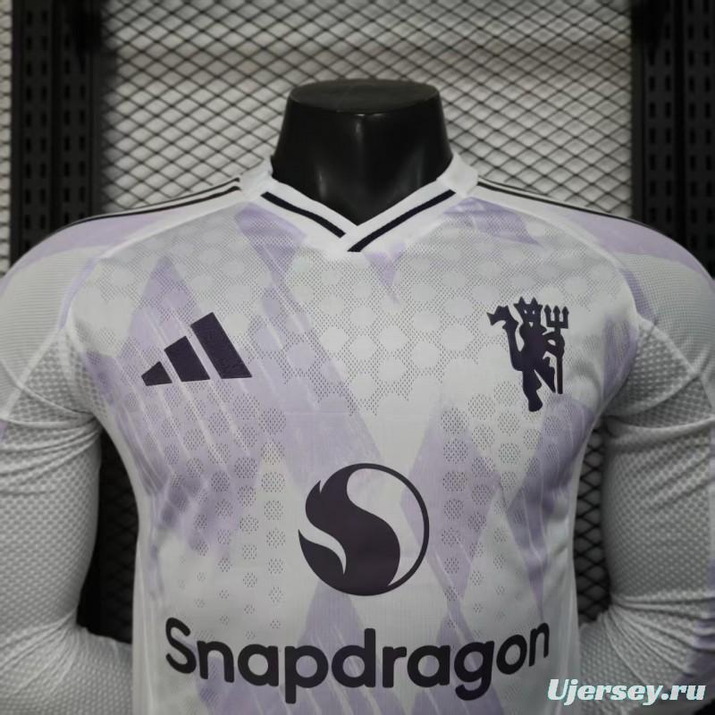 Player Version 25/26 Manchester United Away Long Sleeve Jersey