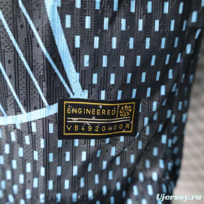 Player Version 25/26 FC Barcelona Black with Geometric Line Pattern Jersey