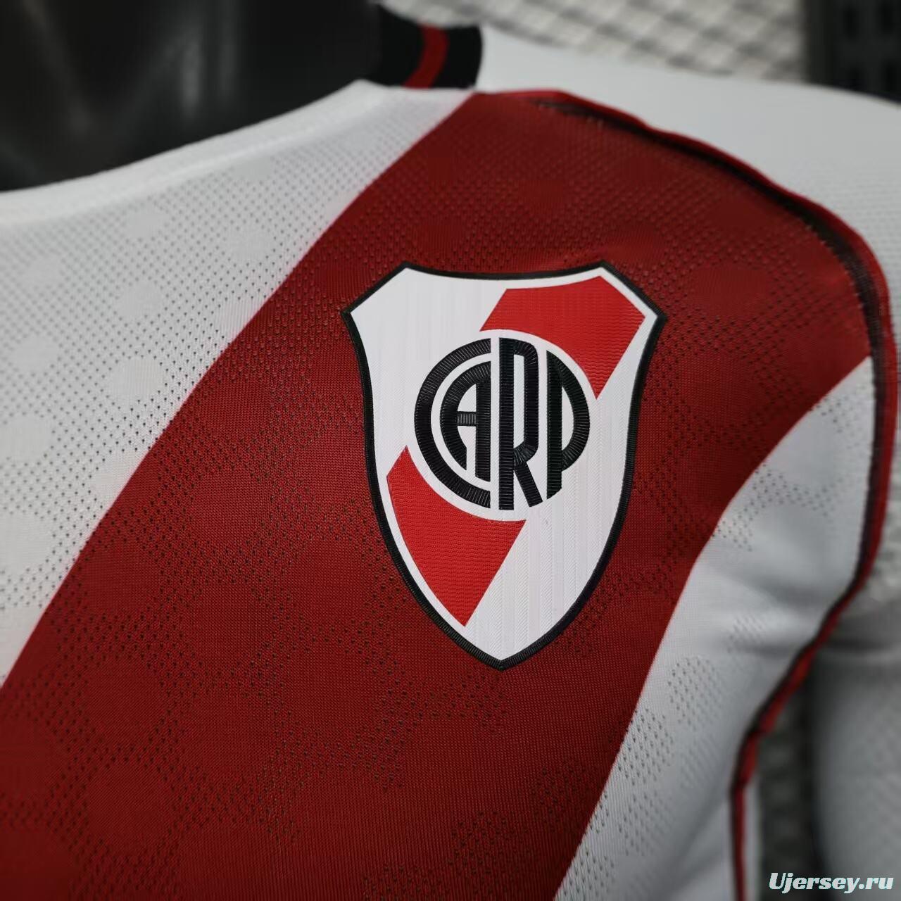 Player Version 25/26 River Plate Home Long Sleeve Jersey