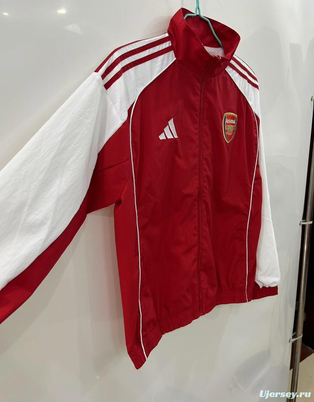 25/26 Arsenal Red/White Windbreaker