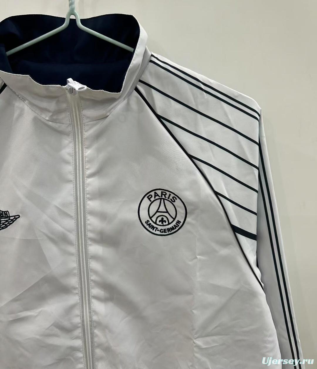 25/26 PSG Reversible White/Navy  Windbreaker