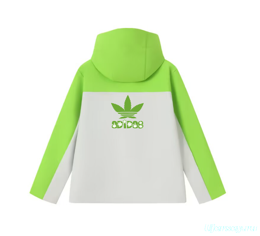 2025 Adidas White/Red Full Zipper Waterproof Outdoor Jacket