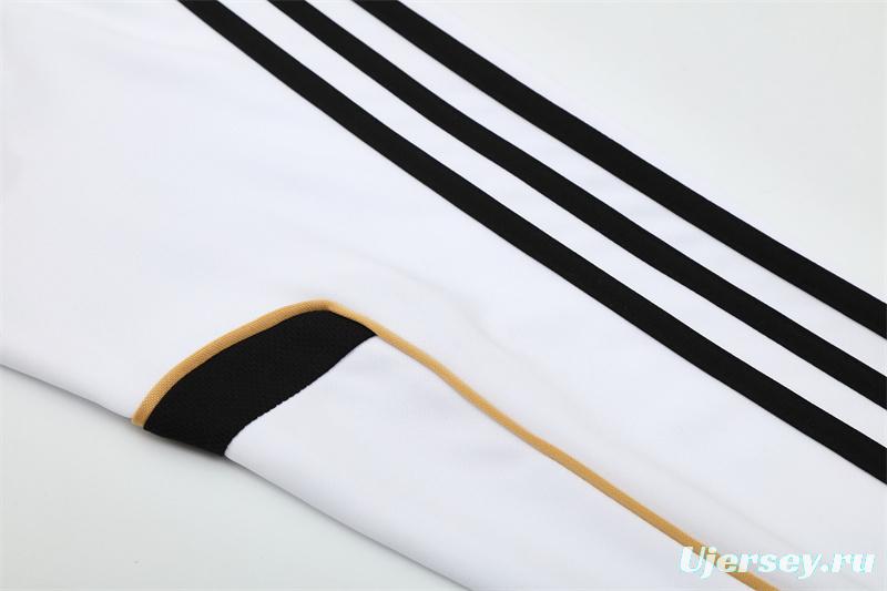 Retro 11/12 Real Madrid White Half Zipper Jacket