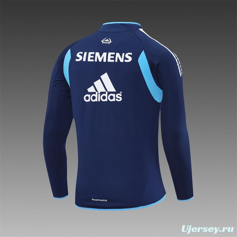 Retro 05/06 Real Madrid Royal Blue Half Zipper Jacket