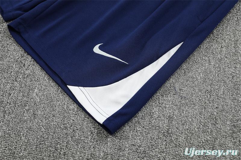 25/26 Tottenham Hotspur Royal Blue with XS Short Sleeve+Soccer Shorts