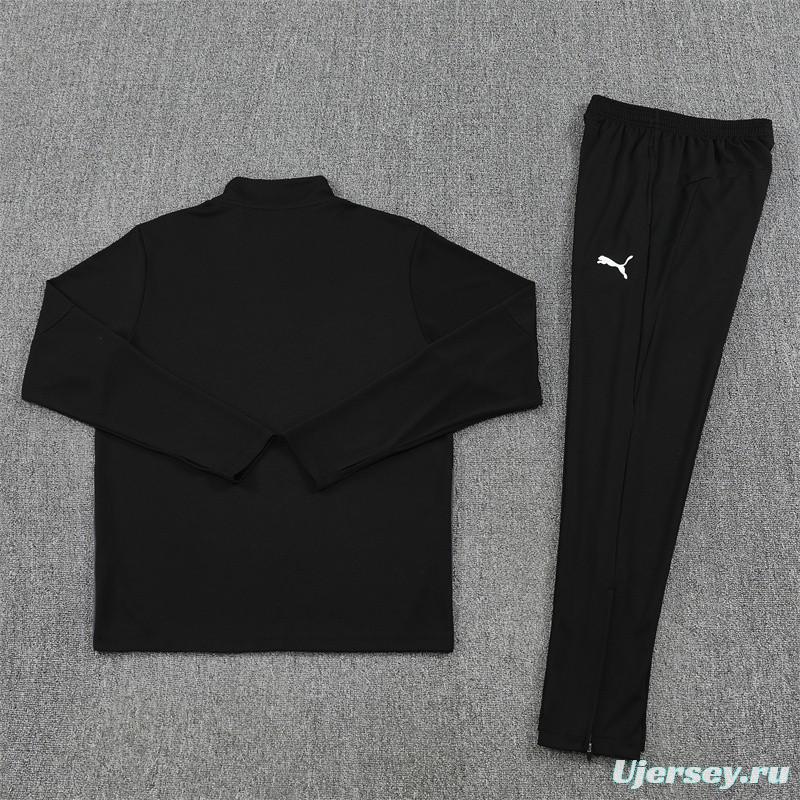 25/26 Manchester City Black Half Zipper Jacket+Long Pants