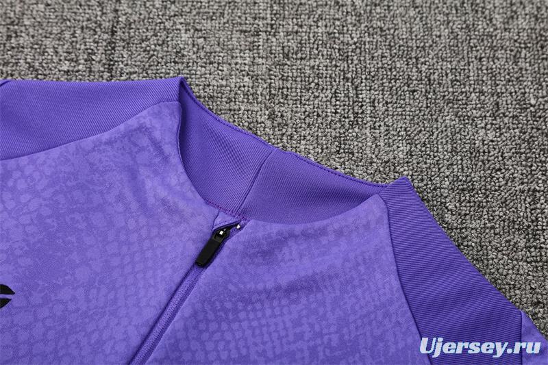 25/26 Barcelona Purple Joint Edition Half Zipper Jacket+Long Pants