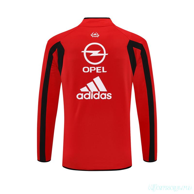 Retro 05/06 AC Milan Red Half Zipper Jacket