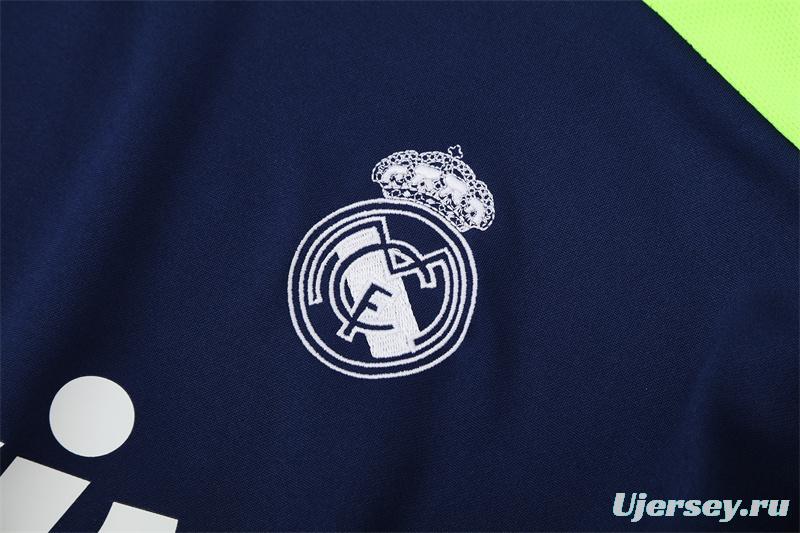 Retro 12/13 Real Madrid Royal Blue Half Zipper Jacket