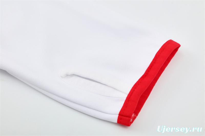 Retro 04/05 AC Milan White Half Zipper Jacket+Long Pants