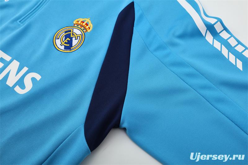 Retro 05/06 Real Madrid Light Blue Half Zipper Jacket