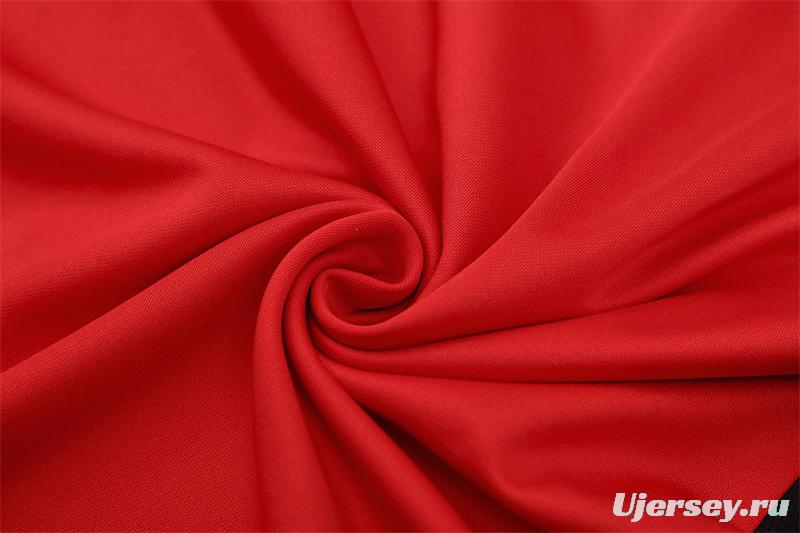 Retro 03/04 AC Milan Red Half Zipper Jacket+Long Pants