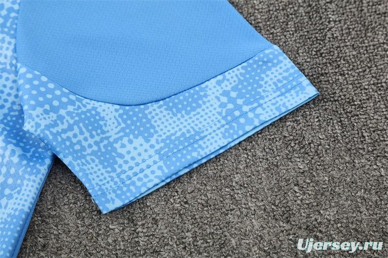 25/26 Manchester City Light Blue Camouflage with XS Short Sleeve+Soccer Shorts