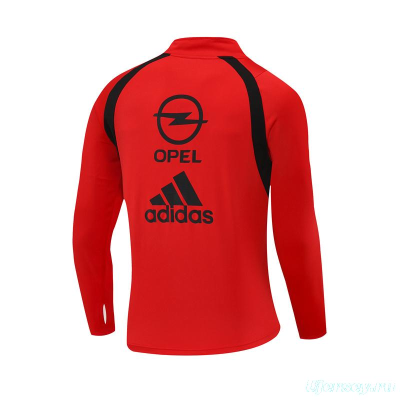 Retro 03/04 AC Milan Red Half Zipper Jacket