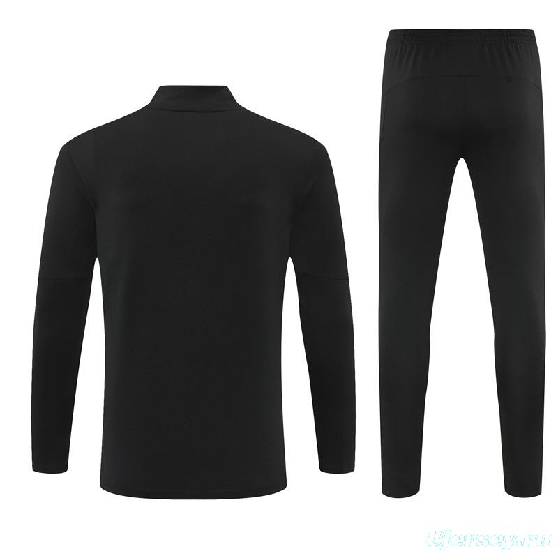 25/26 Manchester City Black Half Zipper Jacket+Long Pants