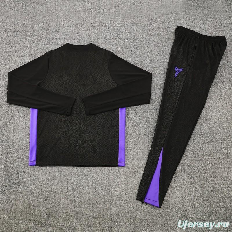 25/26 Barcelona Black Joint Edition Half Zipper Jacket+Long Pants