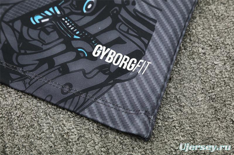 25/26 Napoli Black Grey Camouflage Half Zipper Jacket+Long Pants