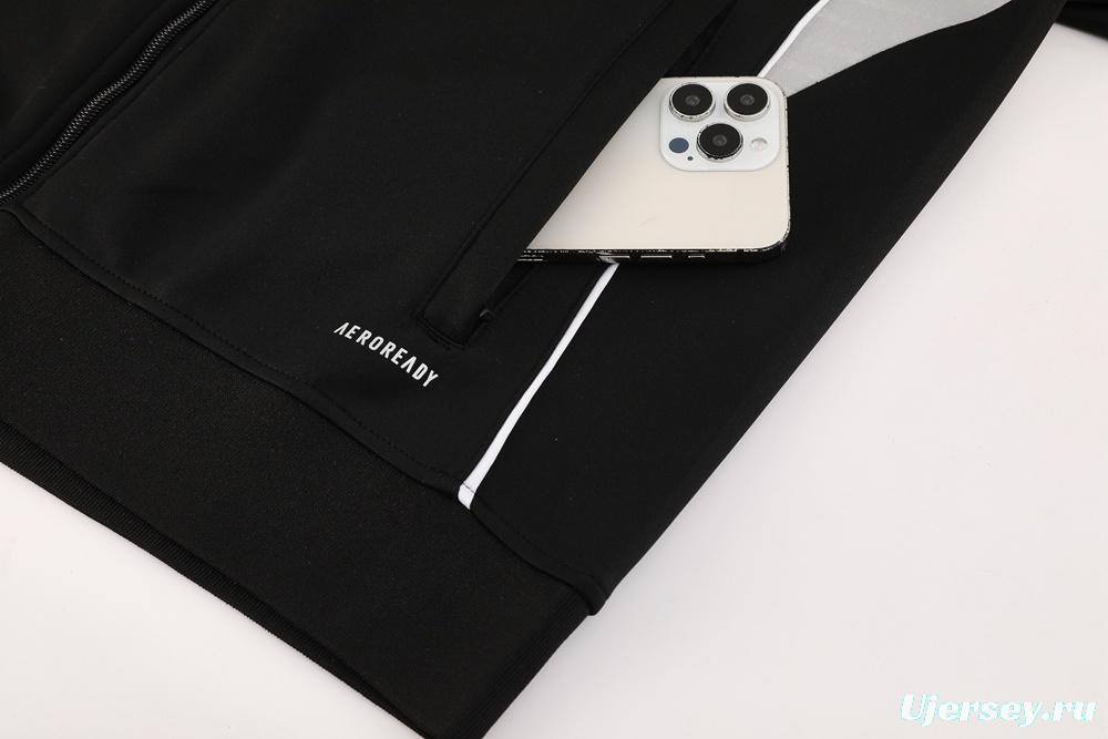 2025 Adidas Black Full Zipper Jacket + Long Pants