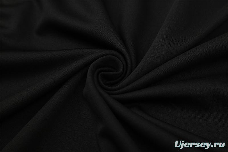 Retro 04/05 Real Madrid Black Half Zipper Jacket