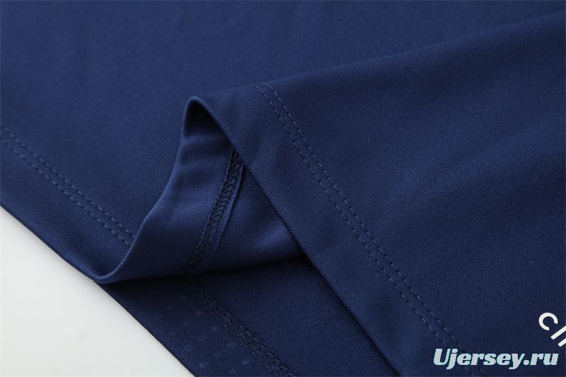 Retro 16/17 Real Madrid Royal Blue Half Zipper Jacket