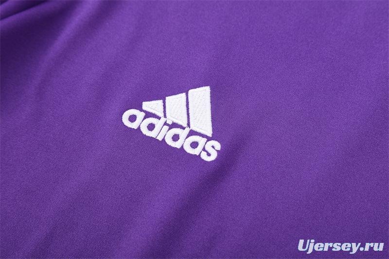 Retro 16/17 Real Madrid Purple Half Zipper Jacket