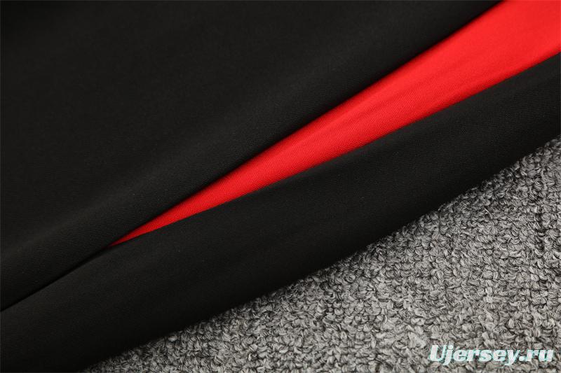 25/26 Portugal Black Half Zipper Jacket+Long Pants