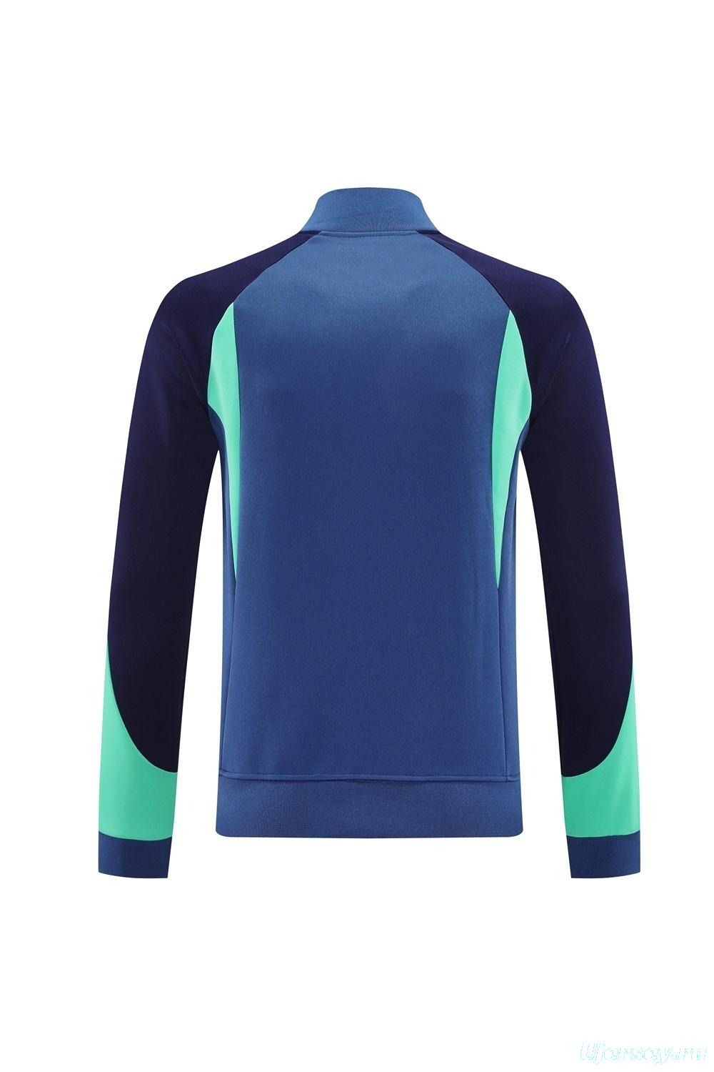 2025 NIKE Blue/Green/Black Full Zipper Jacket + Long Pants