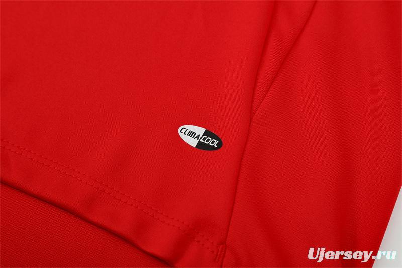 Retro 04/05 AC Milan Red Half Zipper Jacket+Long Pants