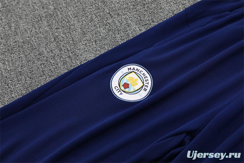25/26 Manchester City Light Blue Camouflage Half Zipper Jacket+Long Pants