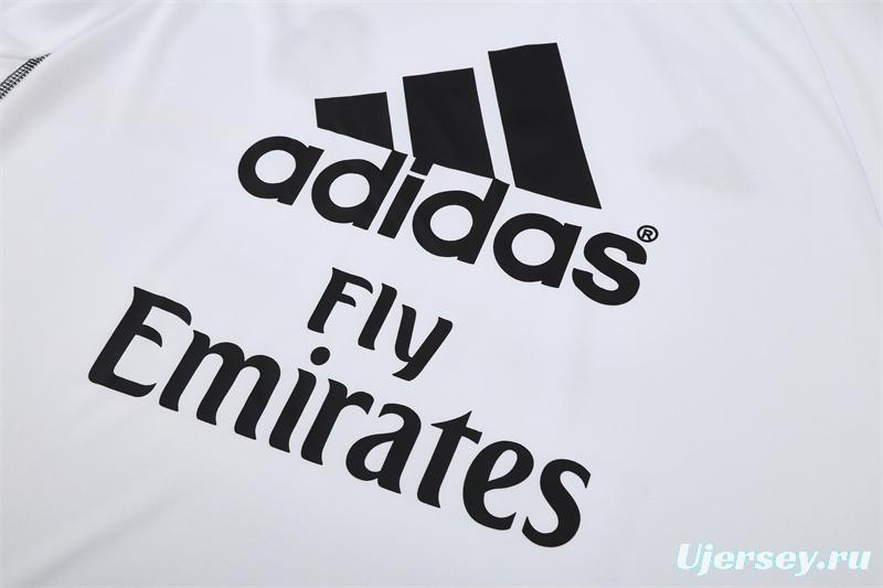 Retro 13/14 Real Madrid White Half Zipper Jacket