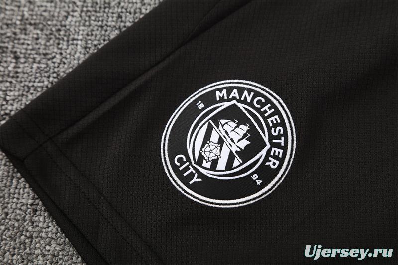25/26 Manchester City Black with XS Short Sleeve+Soccer Shorts