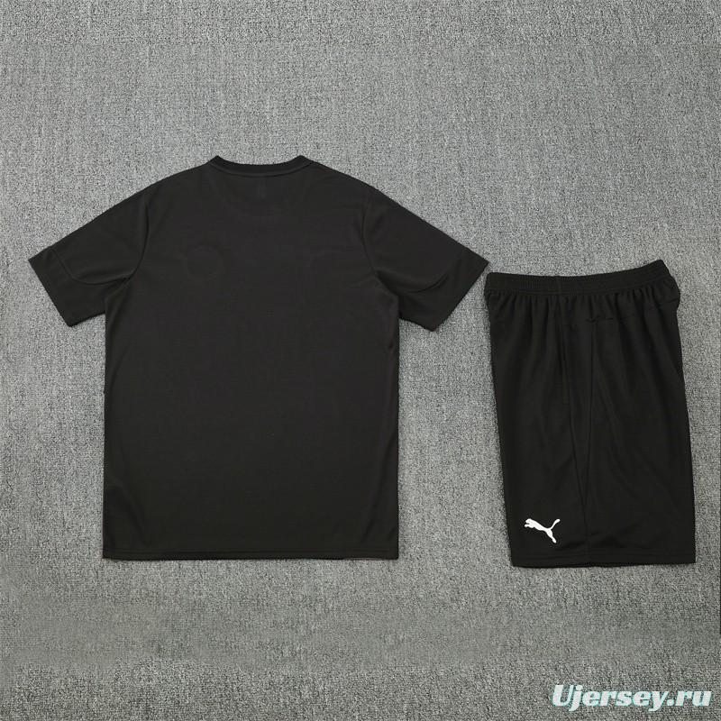 25/26 Manchester City Black with XS Short Sleeve+Soccer Shorts