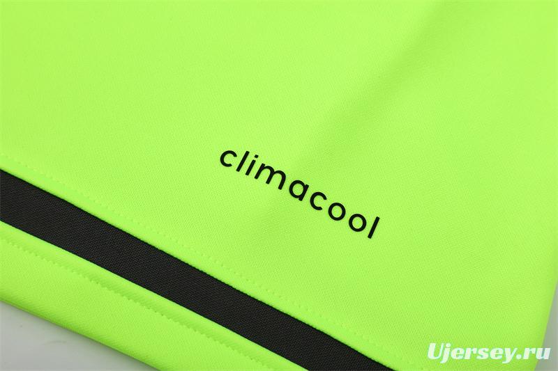 Retro 15/16 Real Madrid Fluorescent Green Half Zipper Jacket