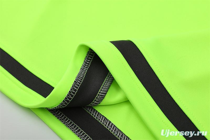 Retro 15/16 Real Madrid Fluorescent Green Half Zipper Jacket