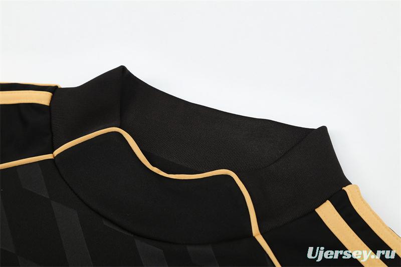 Retro 11/12 Real Madrid Black Half Zipper Jacket