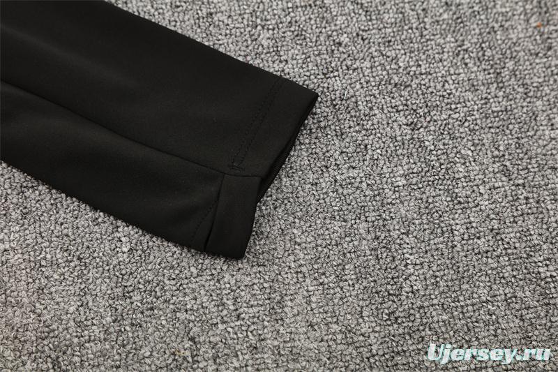 25/26 Barcelona Black Joint Edition Half Zipper Jacket+Long Pants