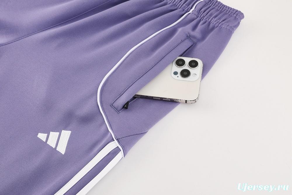 2025 Adidas Purple Full Zipper Jacket + Long Pants