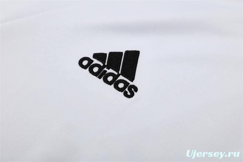 Retro 13/14 Real Madrid White Half Zipper Jacket