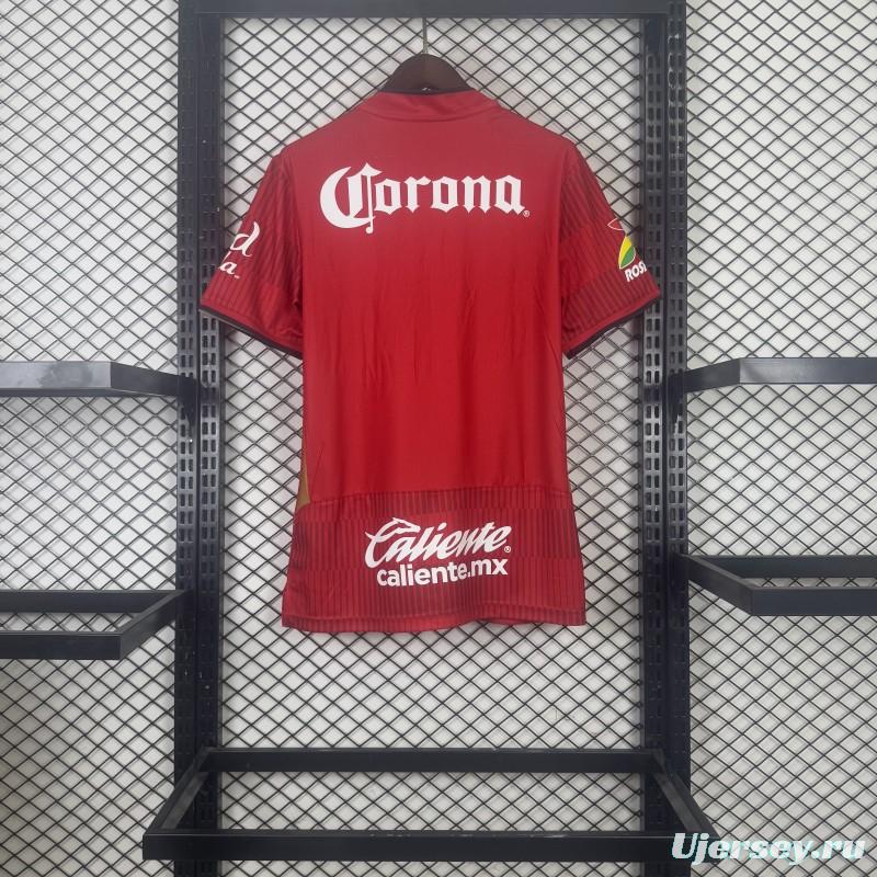 Player Version 25/26 Deportivo Toluca FC Red Home  Jersey