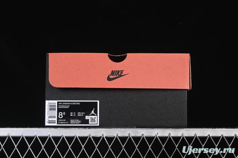 Nike Air Jordan 12 Retro Taxi Gold Buckle Basketball Shoes - CT8013-117