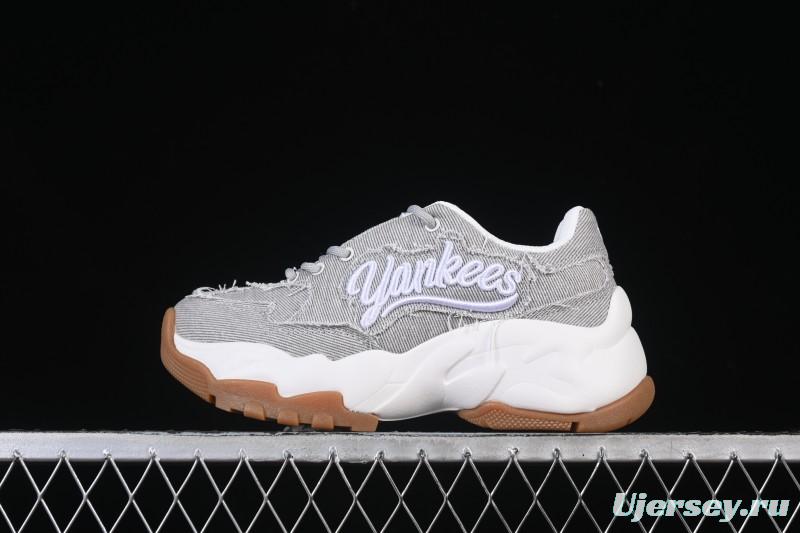 Adidas NY MLB Bigball Chunky Vintage Cursive Height-Increasing Platform Sneakers - 3ASHVT25N50GRL