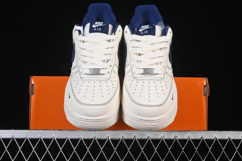 Nike Air Force 1 '07 Low LV Collaboration Print Light Blue Swoosh Casual Sneakers - MZ9588-817